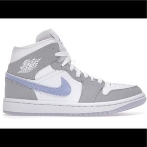 Jordan 1 Mid Wolf Grey Aluminum Sz 6